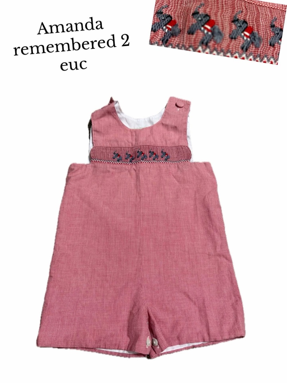 Amanda remembered size 2 smocked elephant shortly